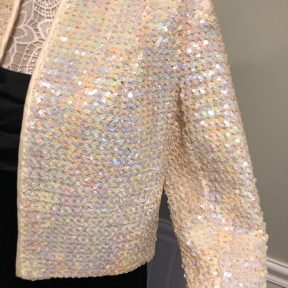 Vintage 1955-63 Cropped, 3/4 Sleeve Sequin Jacket - Picture 3 of 9
